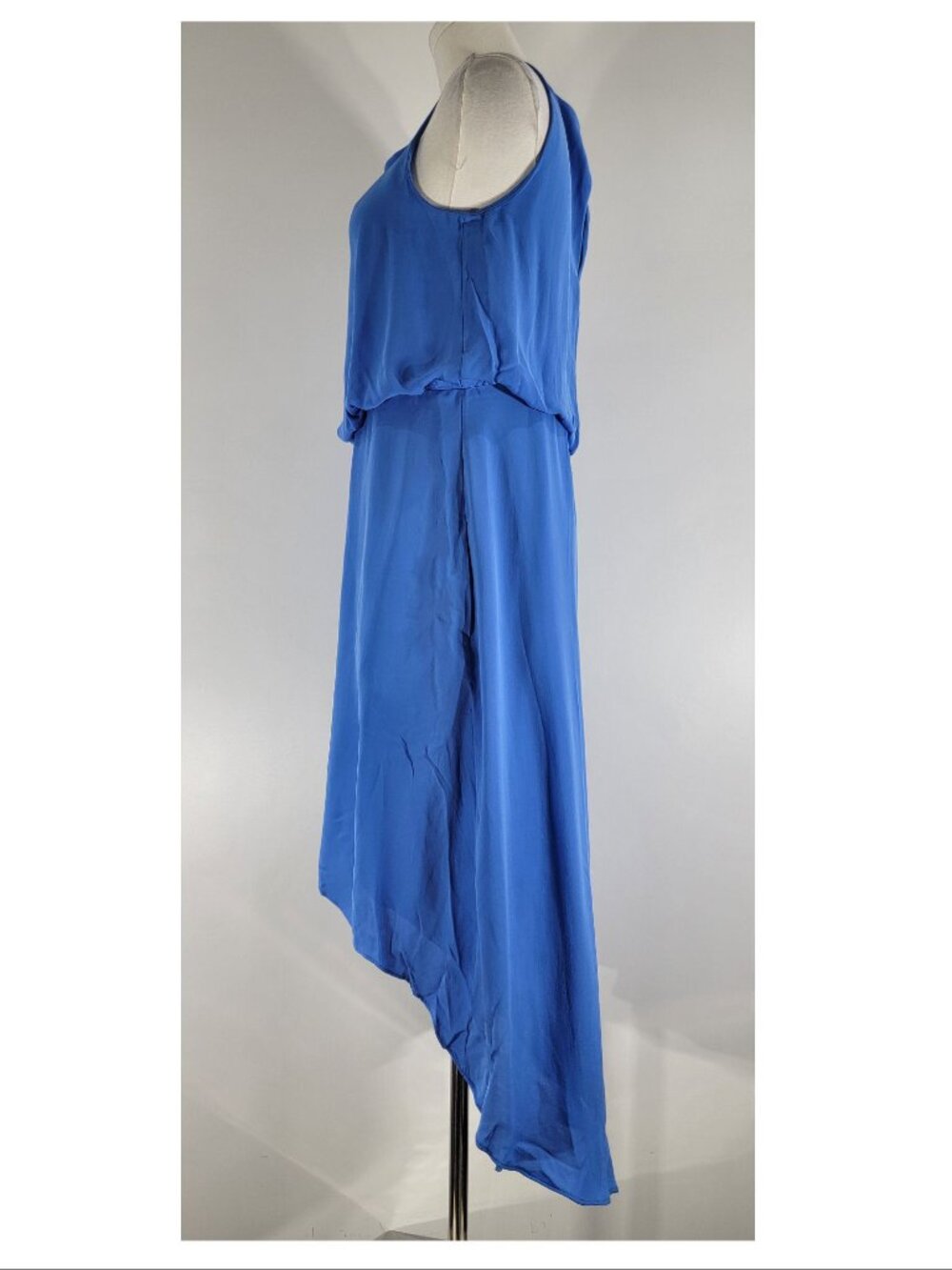 Kobi Halperin 100% Silk Asymmetrical High-Low Cocktail Dress Blue Womens Size 6 - Picture 5 of 8